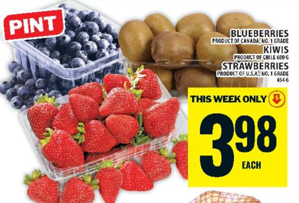 Blueberries, Kiwis, Strawberries
