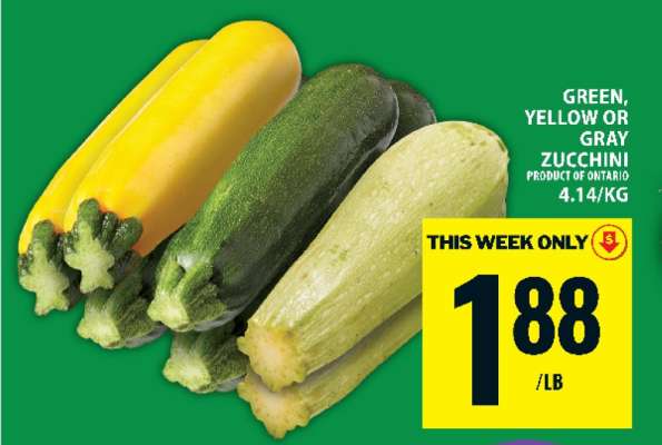 Green, Yellow or Gray Zucchini