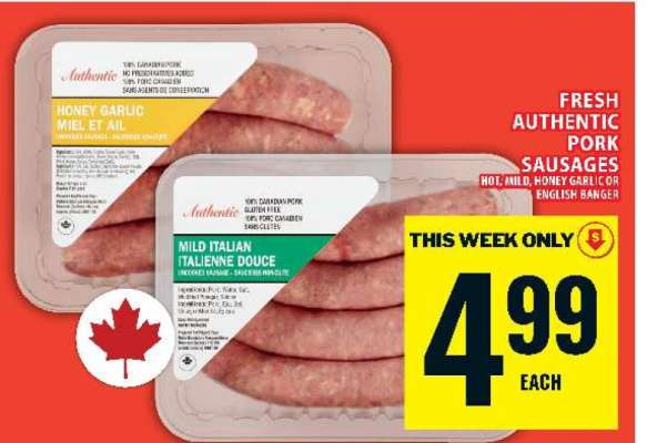 FRESH AUTHENTIC PORK SAUSAGES