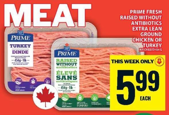 Prime Fresh Ground Chicken or Turkey
