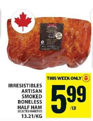 Irresistibles Artisan Smoked Boneless Half Ham