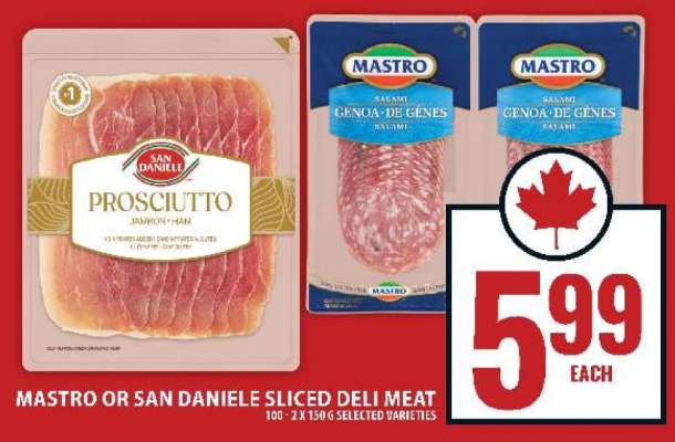 MASTRO OR SAN DANIELE SLICED DELI MEAT