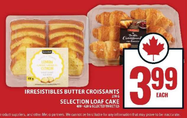 Irresistibles Butter Croissants / Selection Loaf Cake