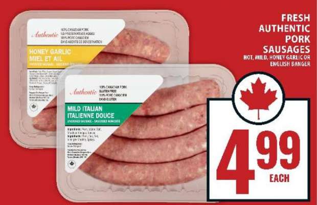 FRESH AUTHENTIC PORK SAUSAGES
