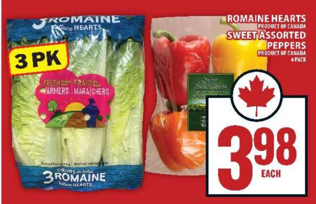 Romaine Hearts / Sweet Assorted Peppers