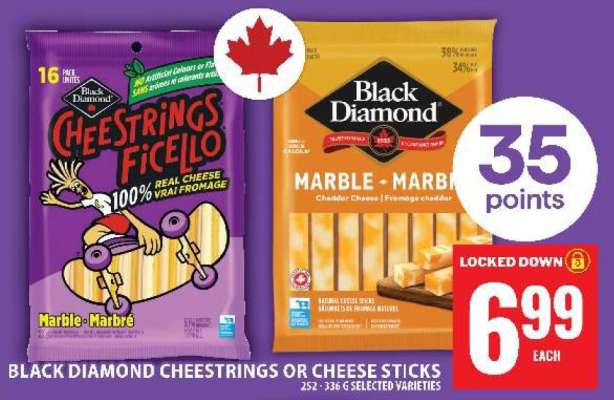 BLACK DIAMOND CHEESTRINGS OR CHEESE STICKS