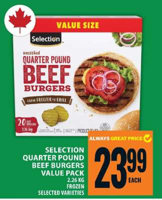 Selection Quarter Pound Beef Burgers Value Pack