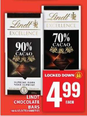 Lindt Chocolate Bars