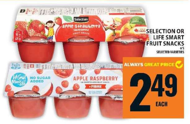 SELECTION OR LIFE SMART FRUIT SNACKS