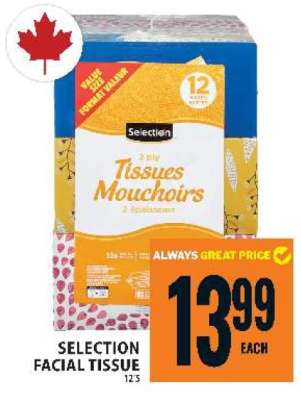 SELECTION FACIAL TISSUE