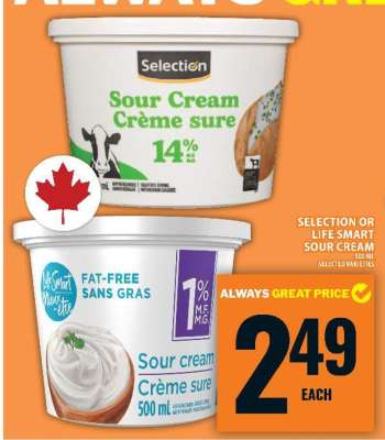 SELECTION OR LIFE SMART SOUR CREAM