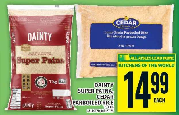 Dainty Super Patna, Cedar Parboiled Rice