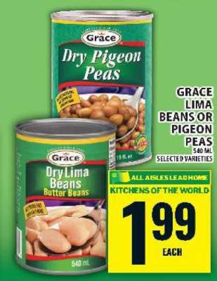 Grace Lima Beans or Pigeon Peas