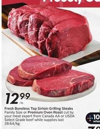Fresh Boneless Top Sirloin Grilling Steaks
