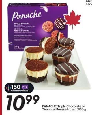 PANACHE Triple Chocolate or Tiramisu Mousse