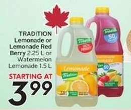 TRADITION Lemonade or Lemonade Red Berry or Watermelon Lemonade