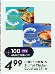 COMPLIMENTS Stuffed Chicken Cutlettes 284 g