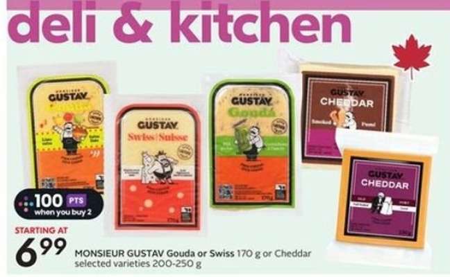 MONSIEUR GUSTAV Gouda or Swiss or Cheddar
