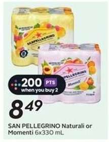 SAN PELLEGRINO Naturali or Momenti 6x330 mL