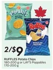 RUFFLES Potato Chips or LAY'S Poppables