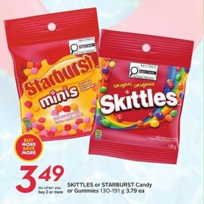 SKITTLES or STARBURST Candy or Gummies