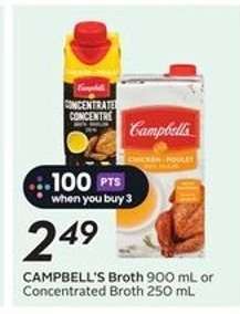 CAMPBELL'S Broth 900 mL or Concentrated Broth 250 mL