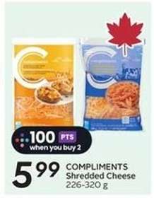 COMPLIMENTS Shredded Cheese