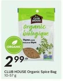 CLUB HOUSE ORGANIC SPICE BAG