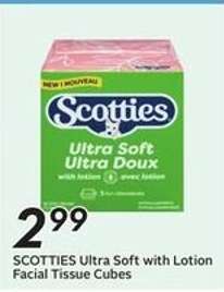 SCOTTIES Ultra Soft with Lotion Facial Tissue Cubes