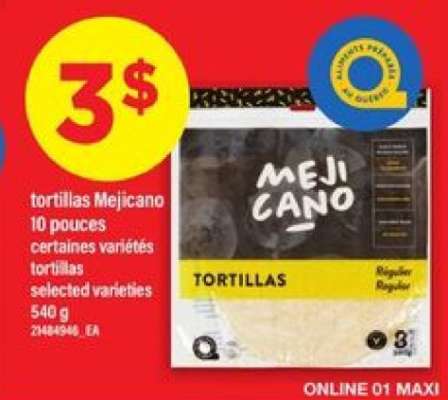 TORTILLAS MEJICANO