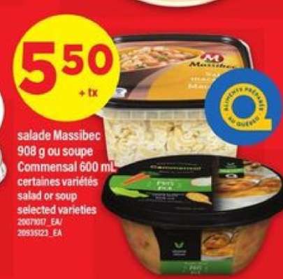 salade Massibec ou soupe Commensal