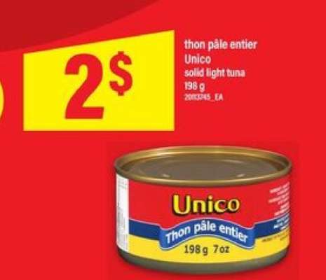 thon pâle entier Unico