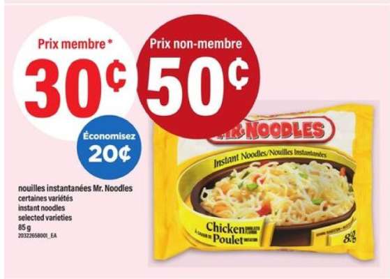 NOUILLES INSTANTANÉES MR. NOODLES