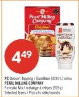 PC Dessert Topping / Pearl Milling Company Pancake Mix