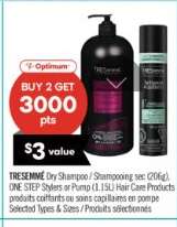 TRESEMMÉ Dry Shampoo / ONE STEP Stylers or Pump