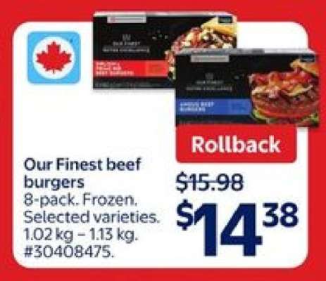 Our Finest Beef Burgers