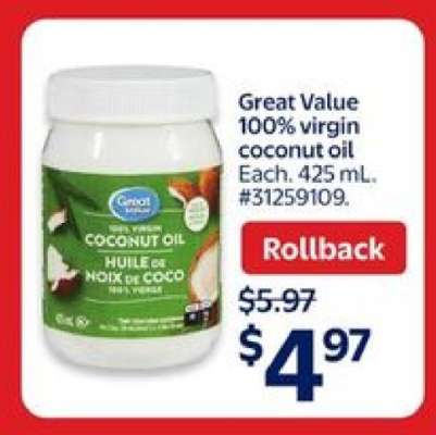 Great Value 100% Virgin Coconut Oil