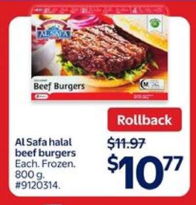 Al Safa Halal Beef Burgers