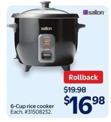 6-Cup rice cooker