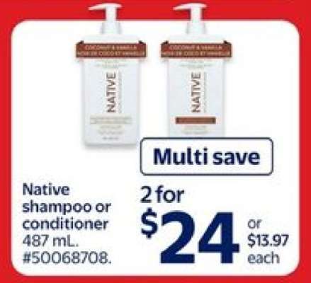 NATIVE SHAMPOO or CONDITIONER