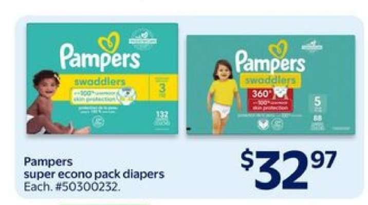 Pampers super econo pack diapers