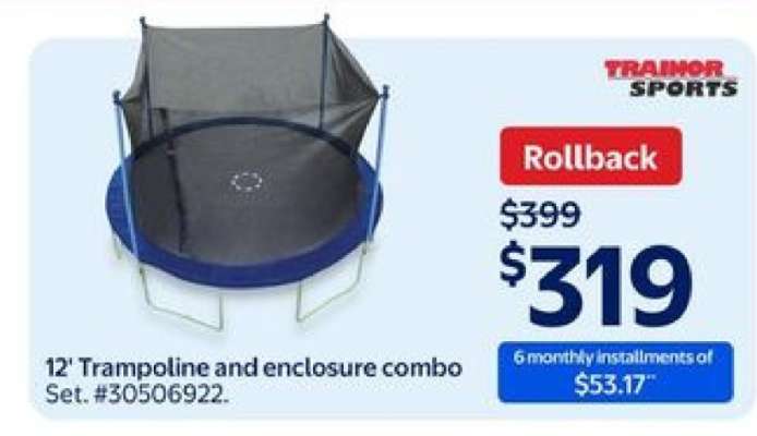 12' Trampoline and Enclosure Combo