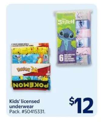 Kids' Licensed Underwear