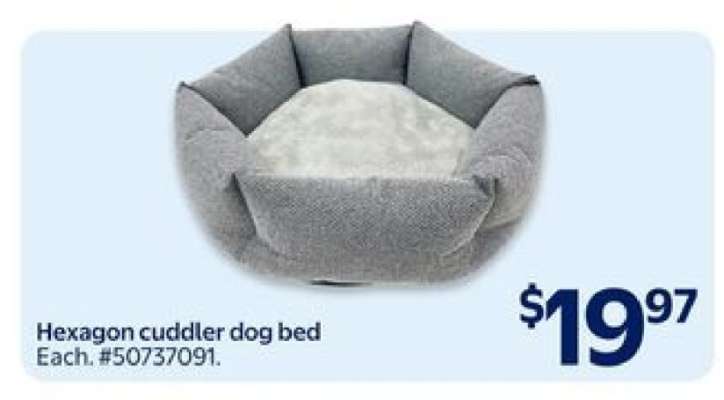 Hexagon cuddler dog bed