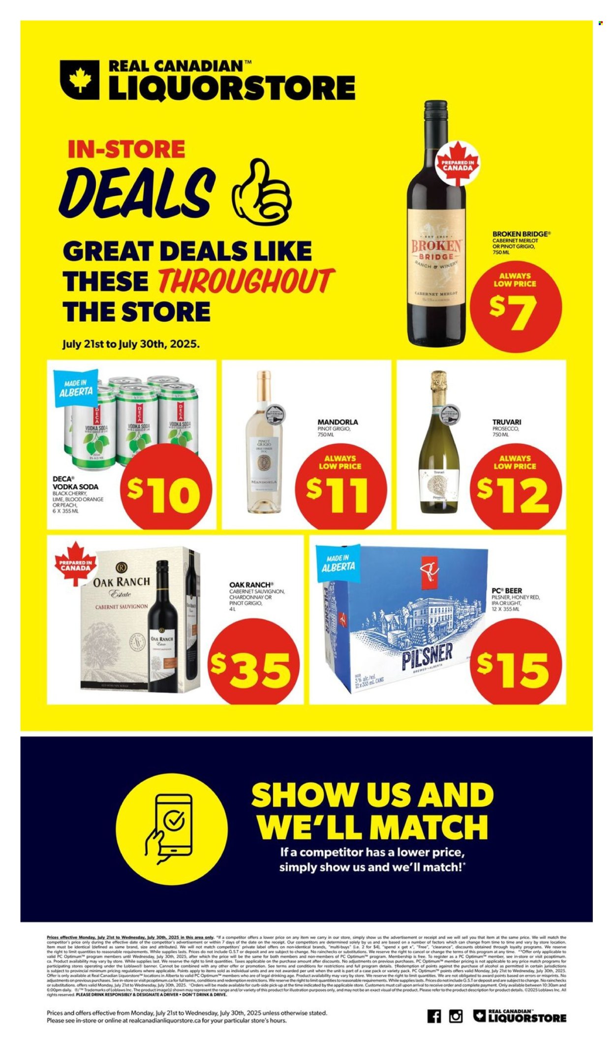 Real Canadian Liquorstore flyer - July 21, 2025 - July 30, 2025. Page 1