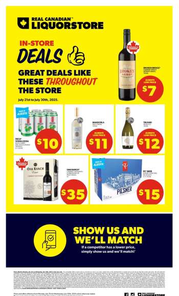 Real Canadian Liquorstore Flyer - July 21, 2025 - July 30, 2025.