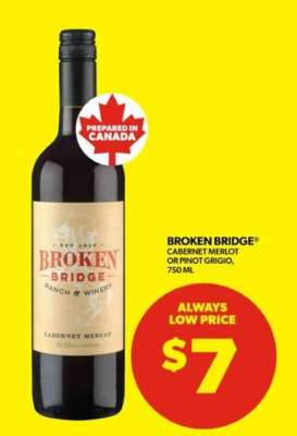 Broken Bridge Cabernet Merlot or Pinot Grigio