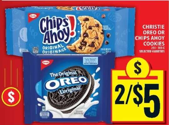 CHRISTIE OREO OR CHIPS AHOY! COOKIES