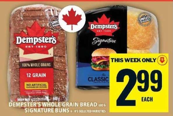 Dempster's Whole Grain Bread & Signature Buns