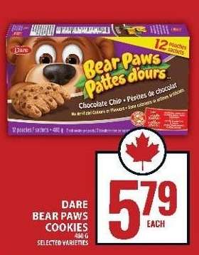Dare Bear Paws Cookies